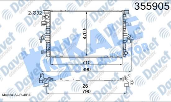 MGA-80231 Su Radyatoru Brazing Vw Transporter 16-